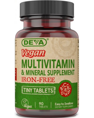 Vegan Tiny Tablets Multivitamin & Mineral Supplement - easy to swallow Iron Free
