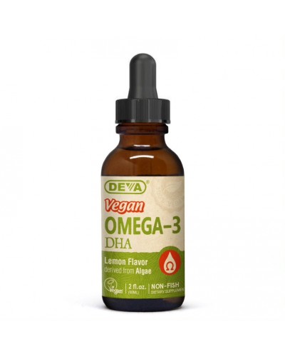 Vegan Liquid Omega-3 DHA with Lemon Flavor