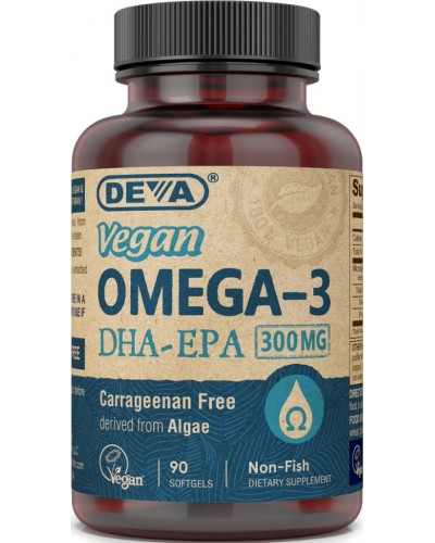 Vegan 300 mg Potency Omega-3 DHA-EPA Veg-Softgels