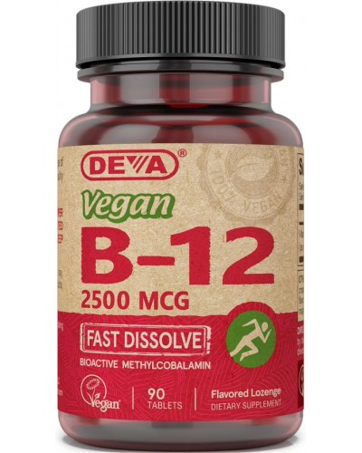 Vegan Fast Dissolve Lozenges B-12 High Potency - 2500 mcg - Methylcobalamin