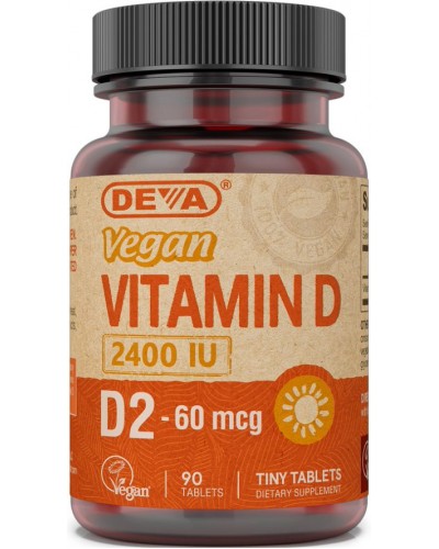 Vegan Vitamin D - Ergocalciferol - Vitamin D2 - 2400 IU