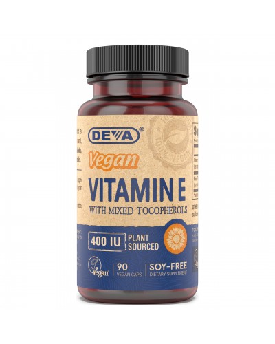 Vegan / Vegetarian , Plant Source Vitamin E (400 IU) with Mixed Tocopherols - Soy-Free, Non-GMO