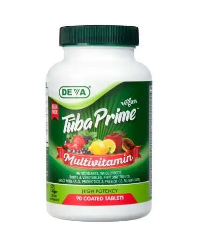Vegan TŪBA Prime Multivitamin & Mineral - Iron Free -from Deva Nutrition